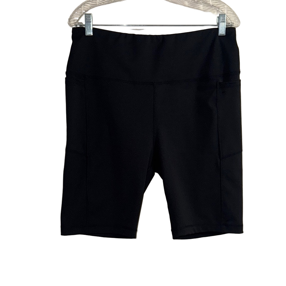 Black High-Waisted Bike Shorts